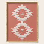 Southwestern Minimalism - Bright Coral Red Serving Tray Gallery Image 1