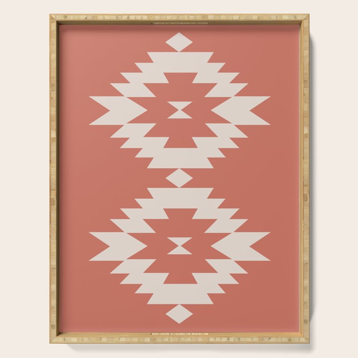 Southwestern Minimalism - Bright Coral Red Serving Tray Gallery Image 1