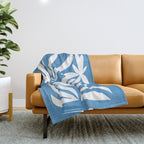 Pastel Blue Bush Throw Blanket Gallery Image 1