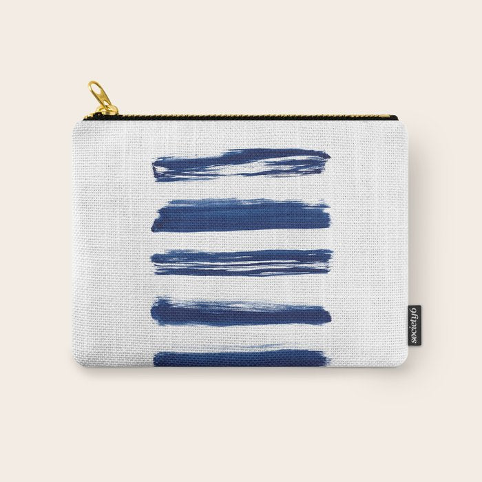 Indigo Brush Strokes | No. 2 Carry All Pouch Gallery Image 1