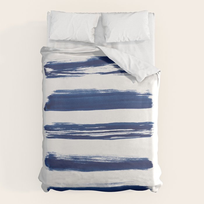 Indigo Brush Strokes | No. 2 Duvet Cover Gallery Image 6