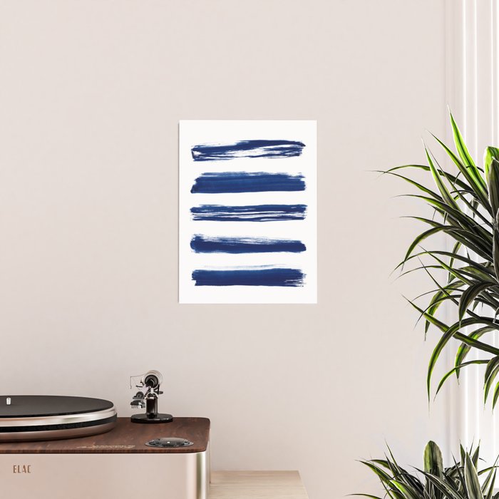 Indigo Brush Strokes | No. 2 Poster Gallery Image 2