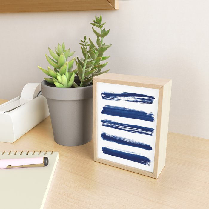Indigo Brush Strokes | No. 2 Mini Art Print Gallery Image 2