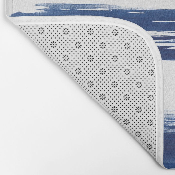 Indigo Brush Strokes | No. 2 Bath Mat Gallery Image 2