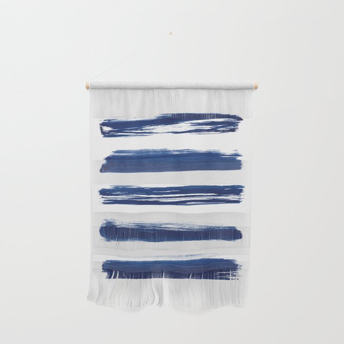 Indigo Brush Strokes | No. 2 Wall Hanging Gallery Image 1