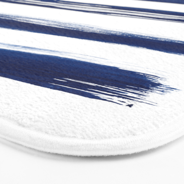 Indigo Brush Strokes | No. 2 Bath Mat Gallery Image 3