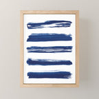 Indigo Brush Strokes | No. 2 Mini Art Print Gallery Image 1