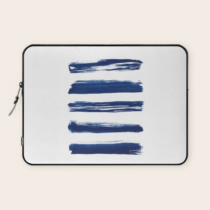 Indigo Brush Strokes | No. 2 Laptop Sleeve Gallery Image 1