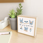 French Bulldogs with Pastries in Blue Mini Art Print Gallery Image 2