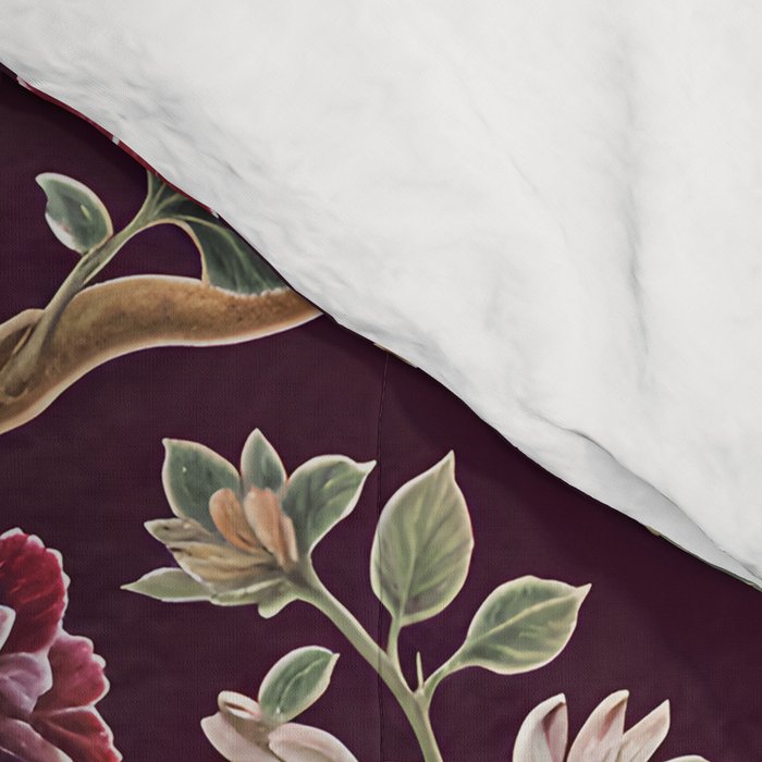 Casbah Magenta Burgundy Floral Comforter Gallery Image 4