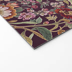 Casbah Magenta Burgundy Floral Welcome Mat Gallery Image 2