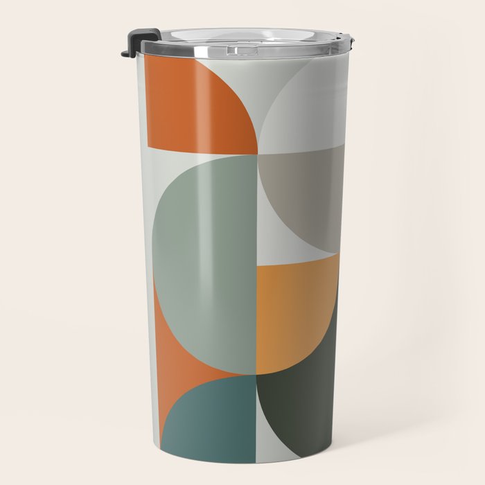 Mid Century Geometric 12 Travel Mug Gallery Image 3