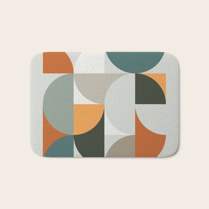 Mid Century Geometric 12 Bath Mat Gallery Image 1