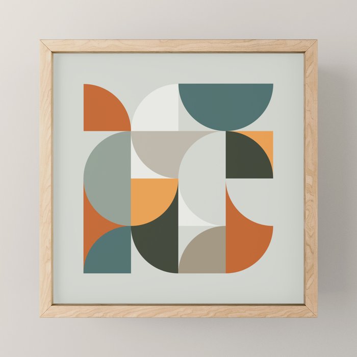Mid Century Geometric 12 Mini Art Print Gallery Image 1