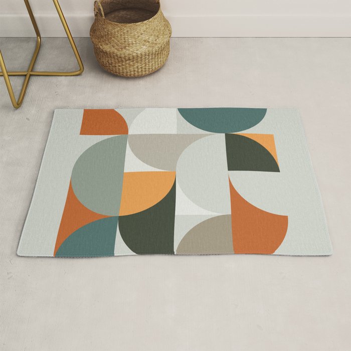 Mid Century Geometric 12 Rug Gallery Image 1