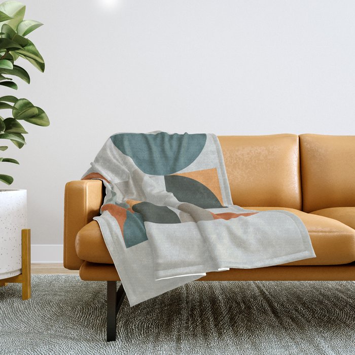 Mid Century Geometric 12 Throw Blanket Gallery Image 1