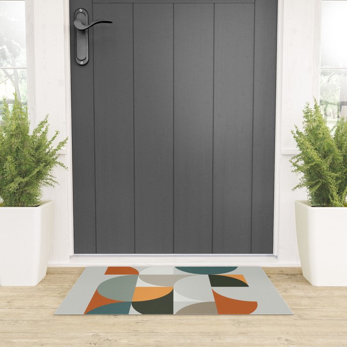 Mid Century Geometric 12 Welcome Mat Gallery Image 3