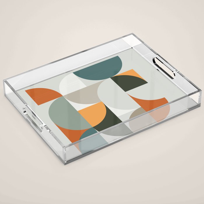 Mid Century Geometric 12 Acrylic Tray Gallery Image 1