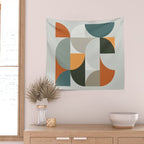 Mid Century Geometric 12 Wall Tapestry Gallery Image 2