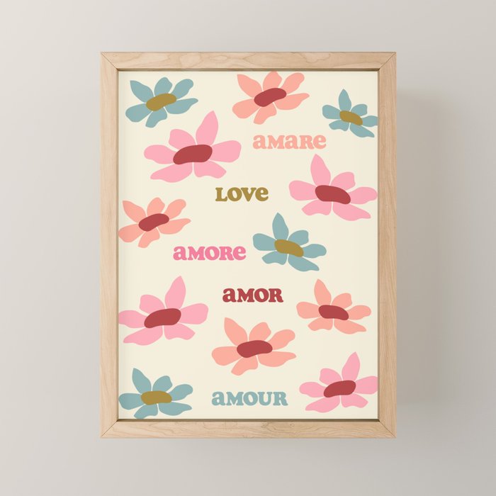 Retro Love Art Print  Mini Art Print Gallery Image 1