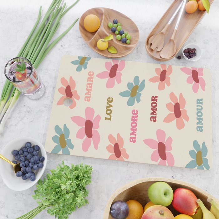 Retro Love Art Print  Cutting Board Gallery Image 2
