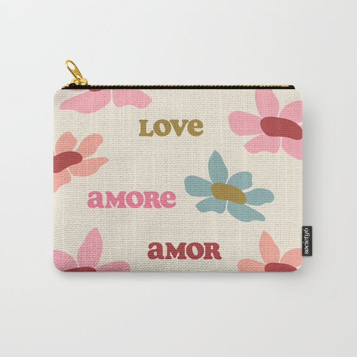 Retro Love Art Print  Carry All Pouch Gallery Image 1