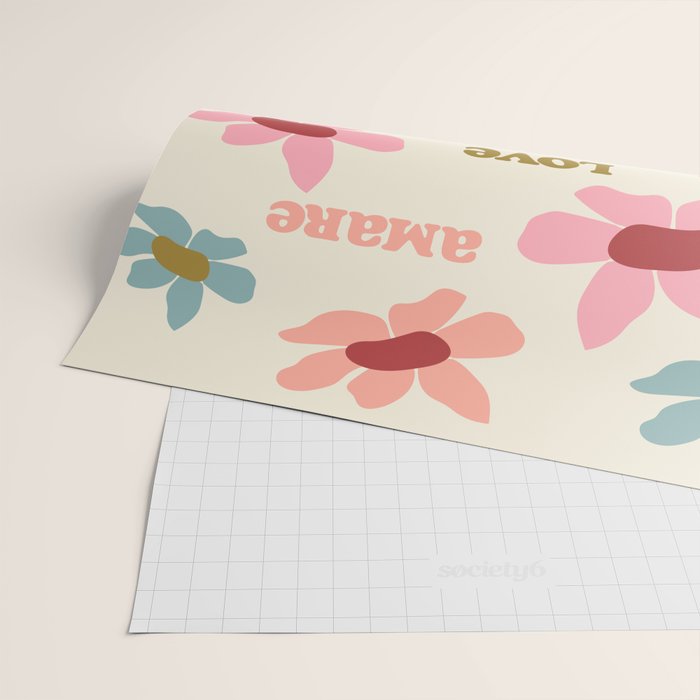 Retro Love Art Print  Wrapping Paper Gallery Image 2