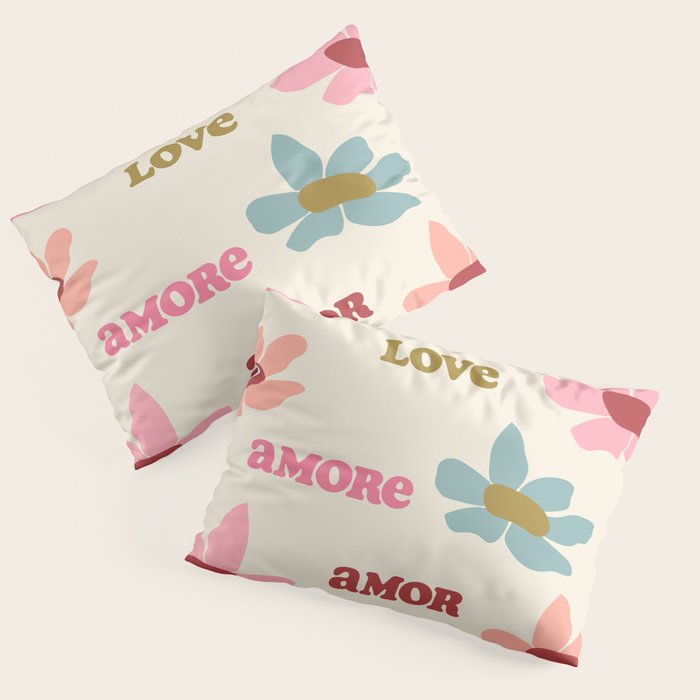Retro Love Art Print  Pillow Sham Gallery Image 1