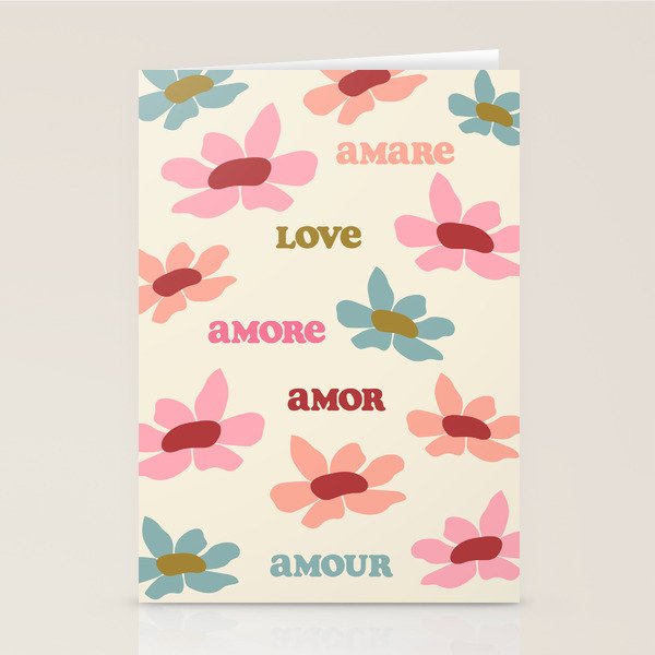 Retro Love Art Print  Stationery Card Gallery Image 1