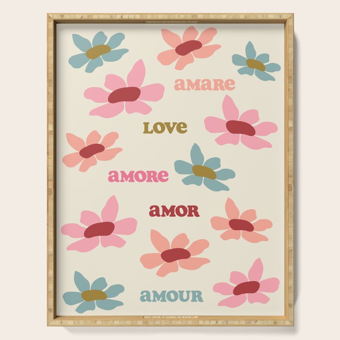 Retro Love Art Print  Serving Tray Gallery Image 1