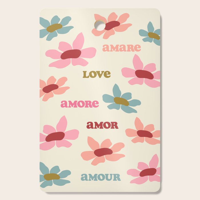 Retro Love Art Print  Cutting Board Gallery Image 1