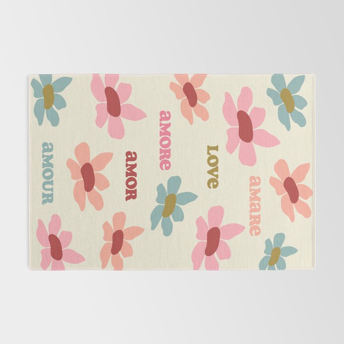 Retro Love Art Print  Rug Gallery Image 2