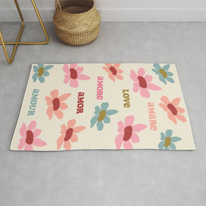 Retro Love Art Print  Rug Gallery Image 1