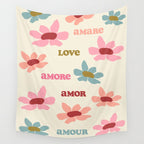 Retro Love Art Print  Wall Tapestry Gallery Image 4