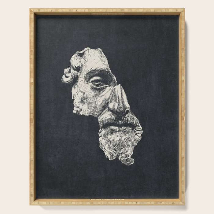 MARCUS AURELIUS ANTONINUS AUGUSTUS / Ink - Dark Serving Tray Gallery Image 1