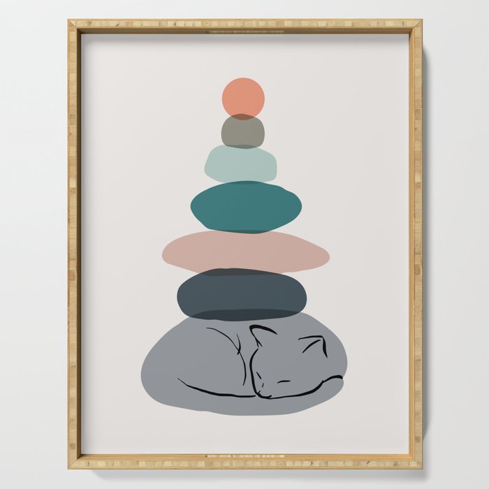 Cat Landscape 58 Serving Tray Gallery Image 1