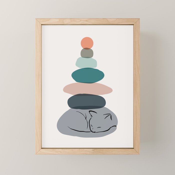 Cat Landscape 58 Mini Art Print Gallery Image 1