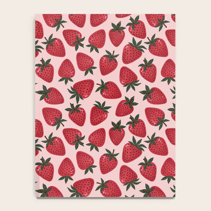 Gouache Strawberry in Pink Notebook Gallery Image 4