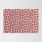 Gouache Strawberry in Pink Rug Gallery Image 2