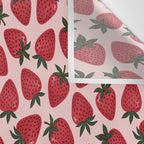 Gouache Strawberry in Pink Wall Tapestry Gallery Image 3