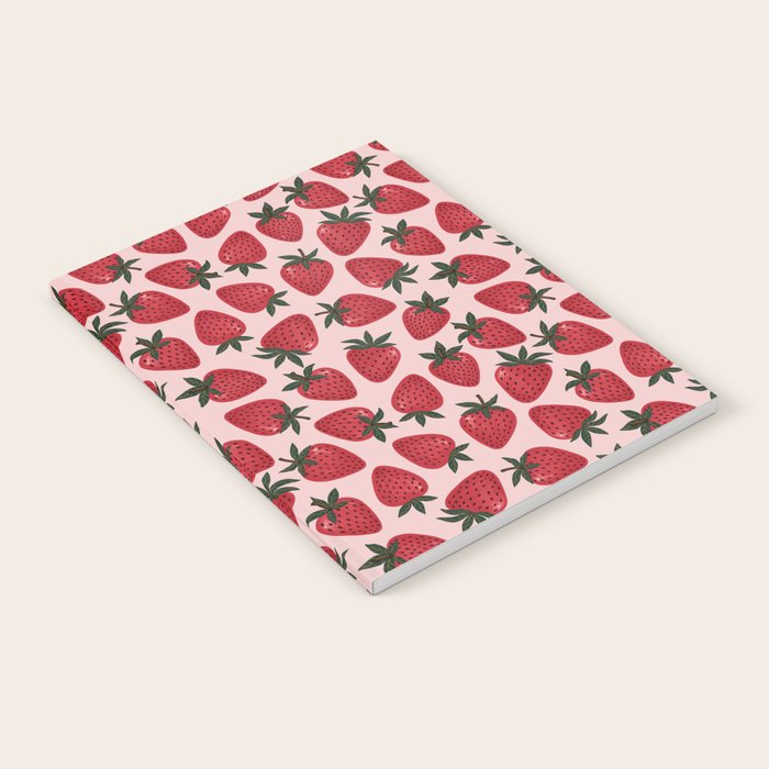 Gouache Strawberry in Pink Notebook Gallery Image 2