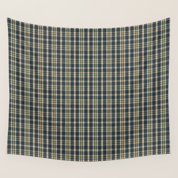 North Country Plaid - classic blue and green Wall Tapestry Gallery Image 4