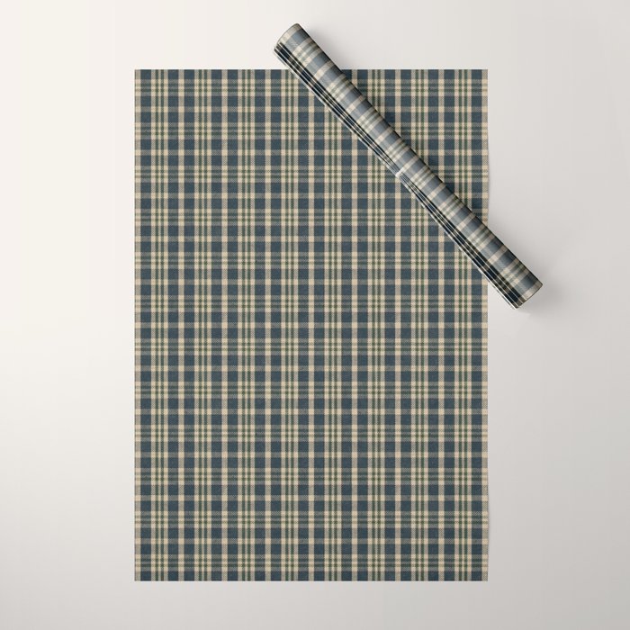 North Country Plaid - classic blue and green Wrapping Paper Gallery Image 1