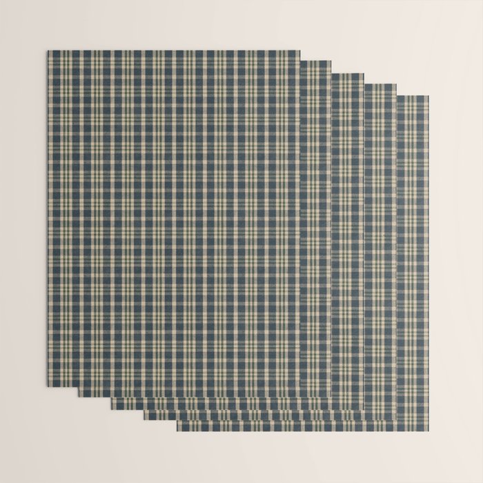 North Country Plaid - classic blue and green Wrapping Paper Gallery Image 3