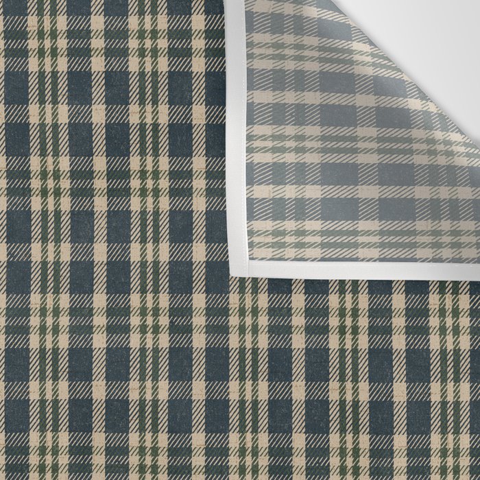 North Country Plaid - classic blue and green Wall Tapestry Gallery Image 3