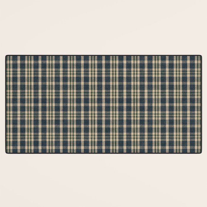 North Country Plaid - classic blue and green Desk Mat Gallery Image 3