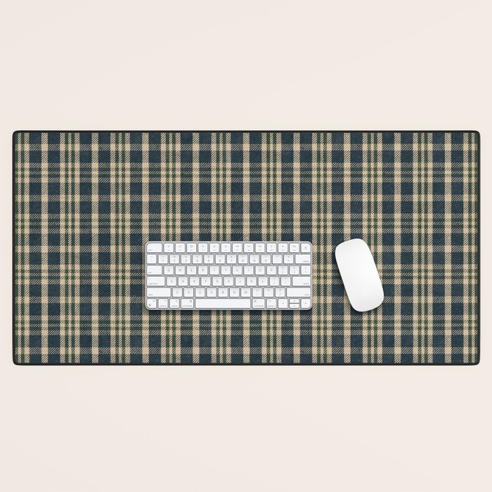 North Country Plaid - classic blue and green Desk Mat Gallery Image 1