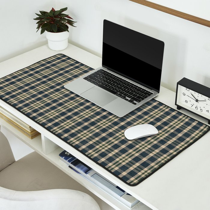 North Country Plaid - classic blue and green Desk Mat Gallery Image 2