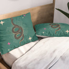 Slither - Green Pillow Sham Gallery Image 2
