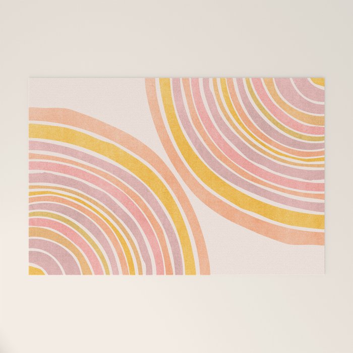 Double Rainbow Drawing Welcome Mat Gallery Image 1